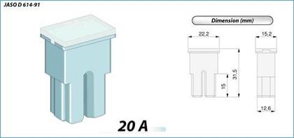 poistka jap.samica-20A /svetlo modrá/ 0470020