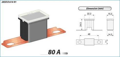 poistka jap. samec 62mm-80A/čierna/