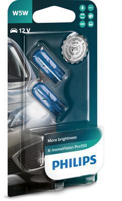 Philips 12V 5W W2,1x9,5d W5W X-TREMEVISION PRO150  2ks