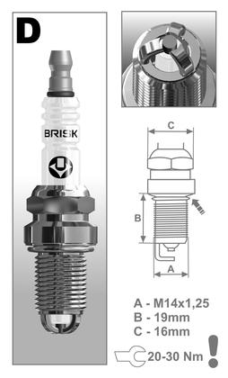 BRISK zapaľovacia sviečka DX15TC 