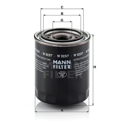 filter olejový mann W 923/7