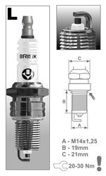 BRISK zapaľovacia sviečka L12YC(1484) Super"výpredaj"