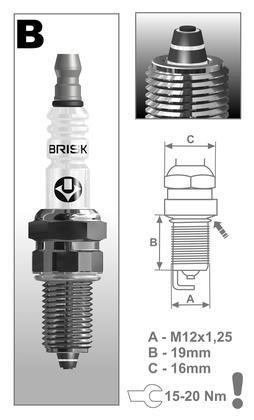 BRISK zapaľovacia sviečka BR12ZC Premium (1163)