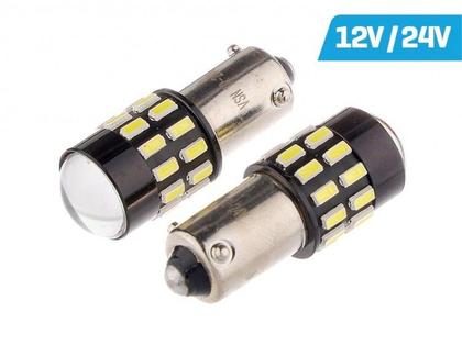 AUTOLAMP LED 12V-24V (H21W) Bay9s číra CANBUS-2ks